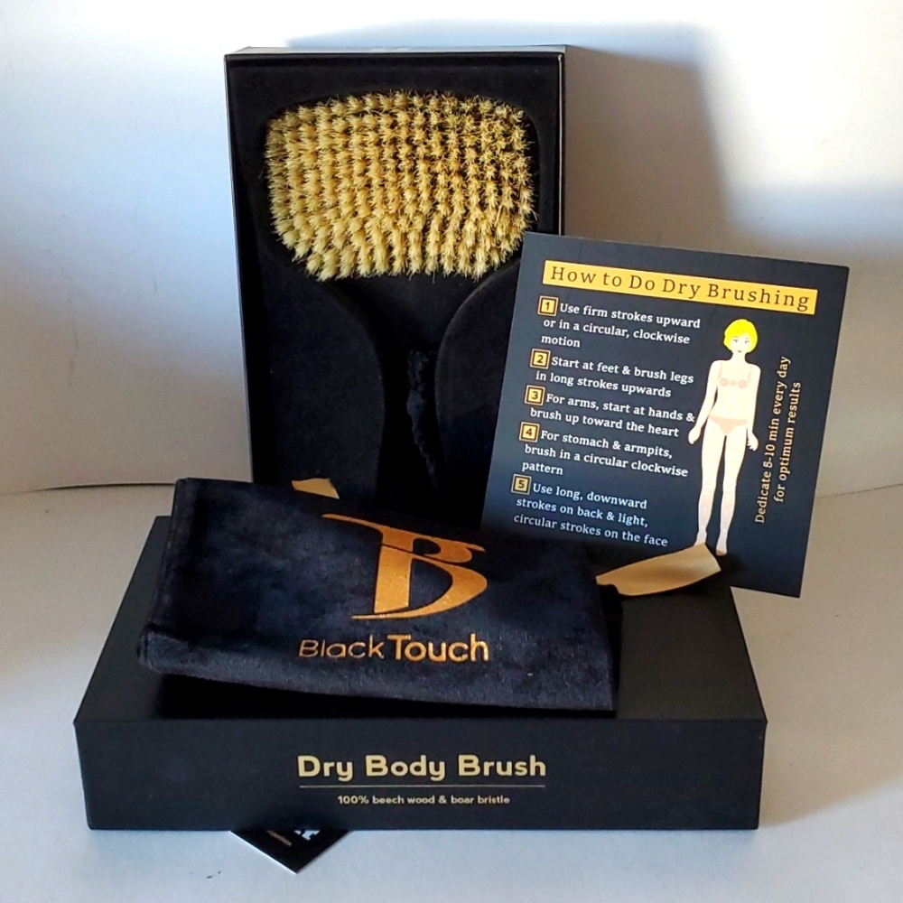 New Black Touch Dry Body Brush